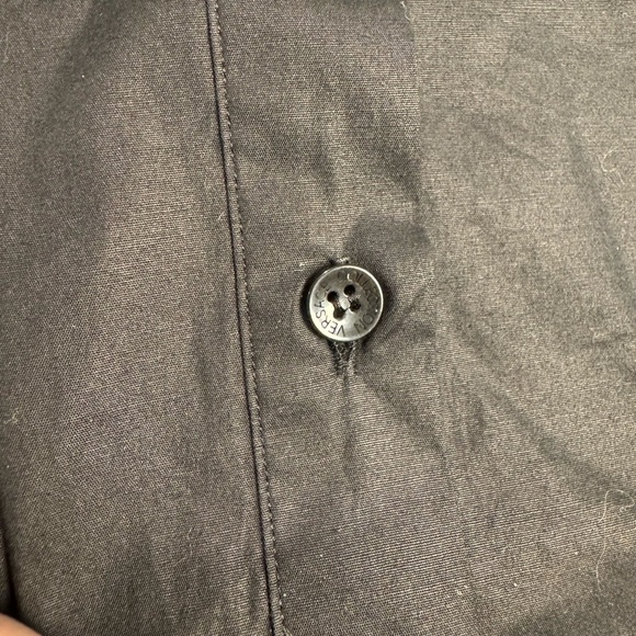 Versace collection slim black button down mandarin band collar 40 - Picture 3 of 12